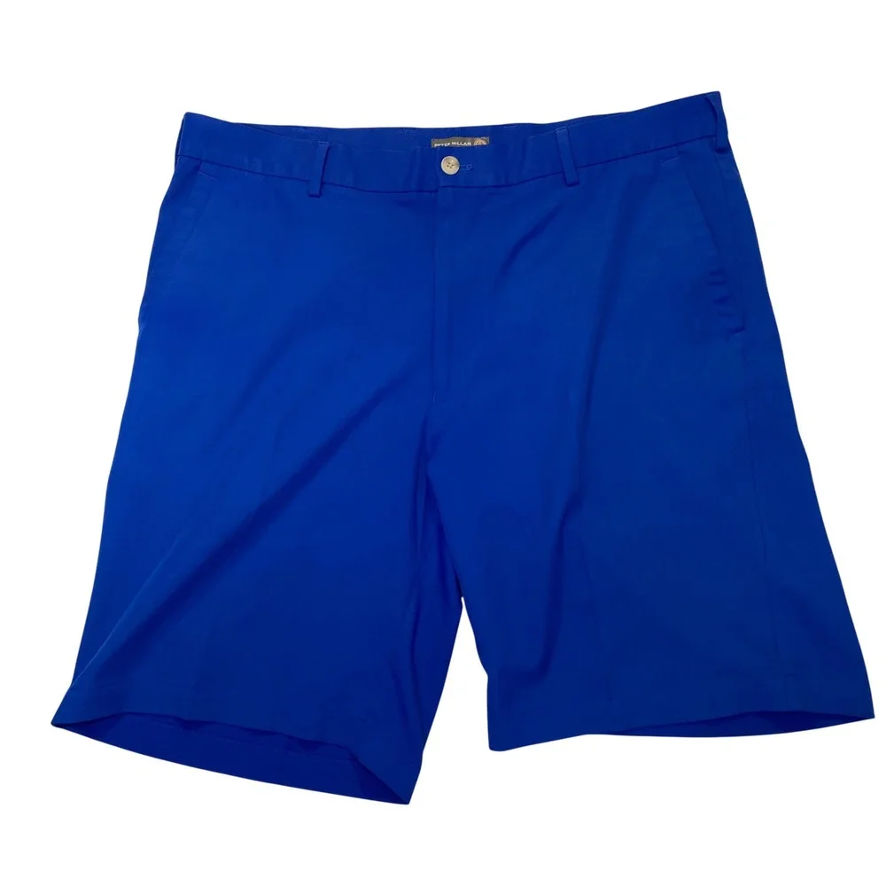 Peter Millar Crown Sport Wicking Golf Shorts Blue Mens 36‎ Performance